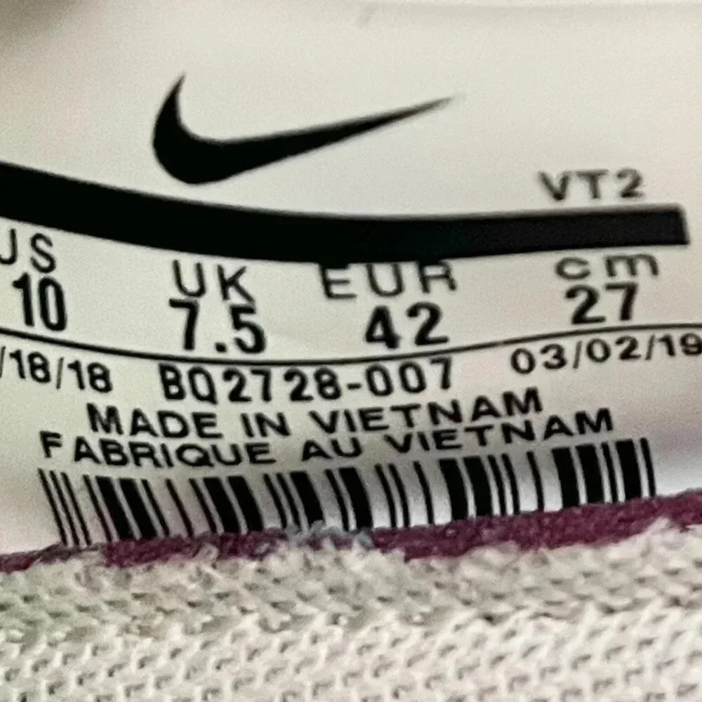 Nike React Element Track & Field Running Shoes Size 10 Ivory Pink Athletic - Picture 5 of 7